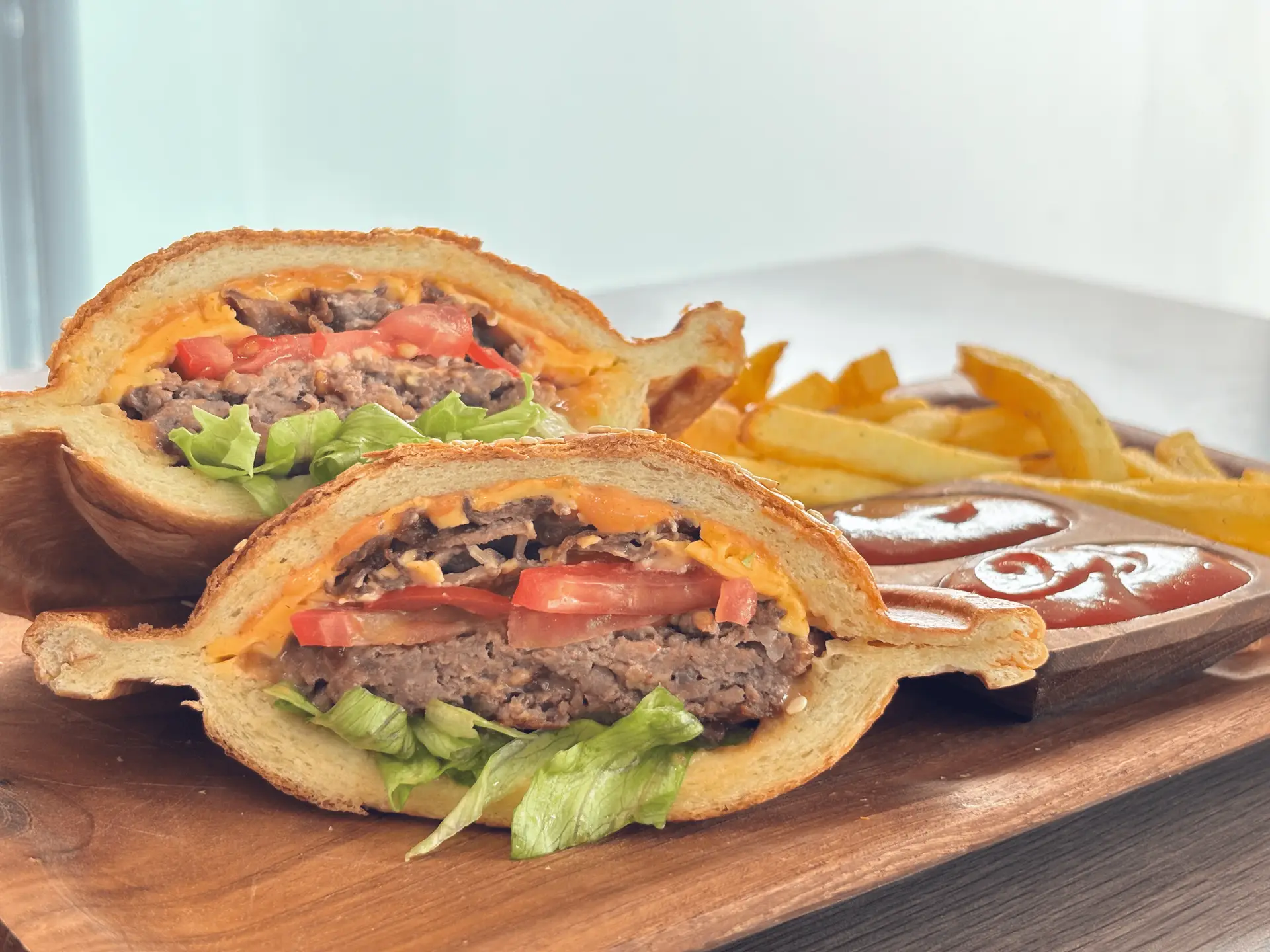Experience the perfect harmony of flavor with our Cheese UFO Burger, loaded with melted cheese and a juicy patty, served with crispy fries. A true delight for cheese lovers. #CheeseUFOBurger #CheeseLover #BurgerNearest #FoodNear #BestBurger #BestBurgerBali